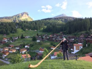 Mundartliteratur, Alphorn, Spaziergang, Lesebank, Tschiertschen